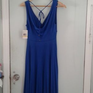 Blue pleated dress never worn with tag